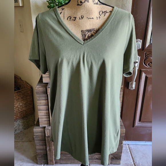 torrid Tops - Torrid Olive Green Classic Fit Womens Tee